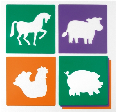 Grands pochoirs animaux de la ferme