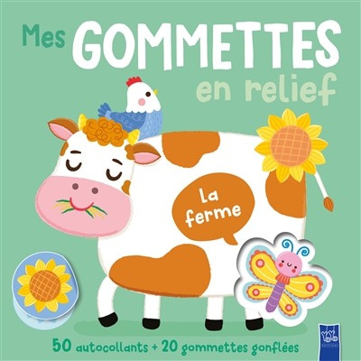 La ferme : 50 autocollants + 20 gommettes gonflées