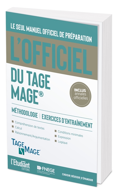 L'officiel du Tage Mage : manuel officiel de préparation au test : méthodologie, exercices d'entraînement