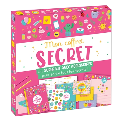 Mon coffret secret : un super kit avec accessoires pour écrire tous tes secrets !