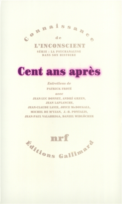Cent ans après : entretiens