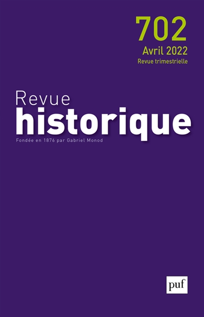 Revue historique, n° 702