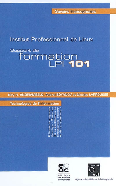 Institut professionnel de Linux : support de formation LPIC 101