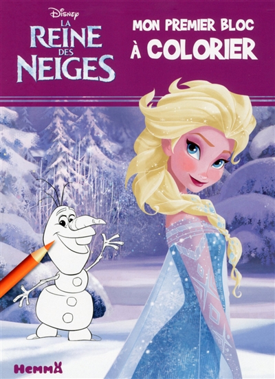 La reine des neiges : mon premier bloc à colorier
