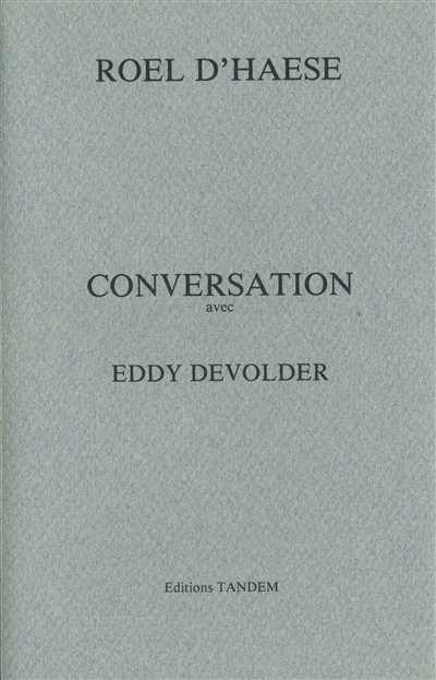 Conversation avec Eddy Devolder
