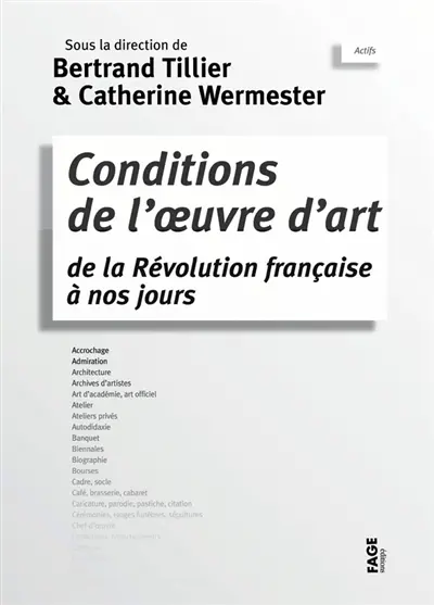 Conditions de l'œuvre d'art de la Révolution française à nos jours