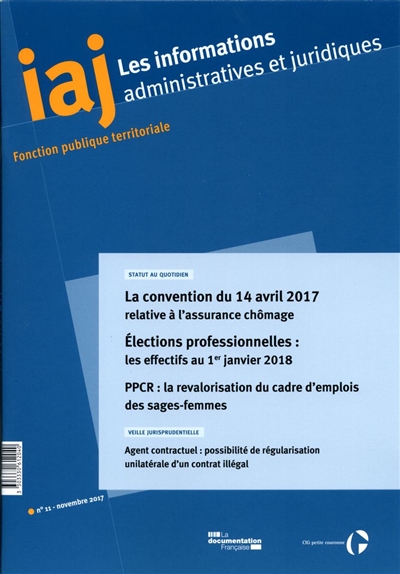 Informations administratives et juridiques, n° 11 (2017)