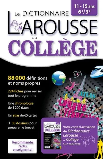 Dictionnaire du collège, 11-15 ans, 6e-3e : 2 en 1
