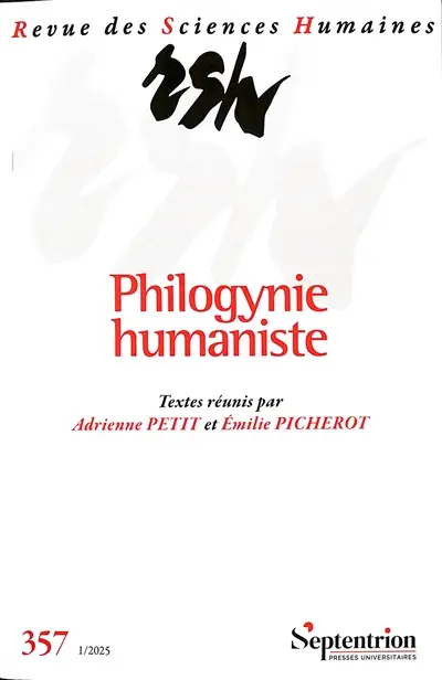 Revue des sciences humaines, n° 357. Philogynie humaniste