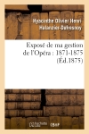 Exposé de ma gestion de...