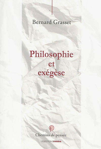 Philosophie et exégèse