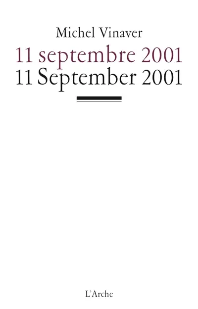 11 septembre 2001 : livret. 11 september 2001 : libretto