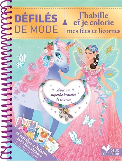 Défilés de mode : J'habille et je colorie mes licornes et fées