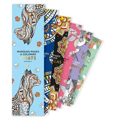 Chats : marques-pages à colorier