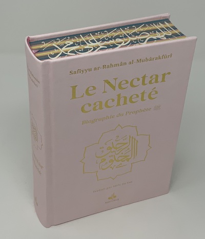 Le nectar cacheté : biographie du prophète : couverture rose avec pages arc-en-ciel