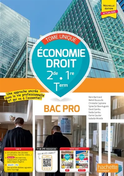 Economie, droit 2de, 1re, terminale bac pro : tome unique Economie, droit 2de, 1re, terminale bac pro : tome unique