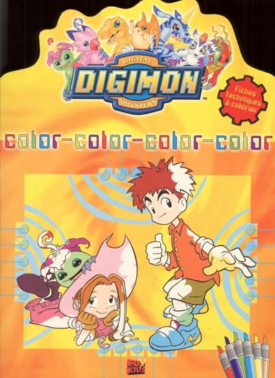 Digimon : fiches techniques à colorier