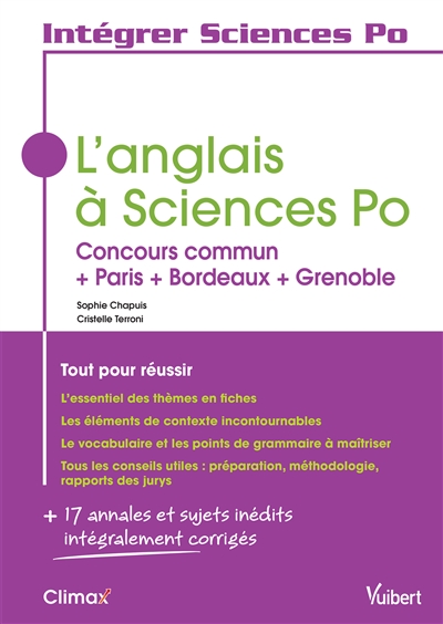 L'anglais à Sciences-Po : concours commun + Paris + Bordeaux + Grenoble