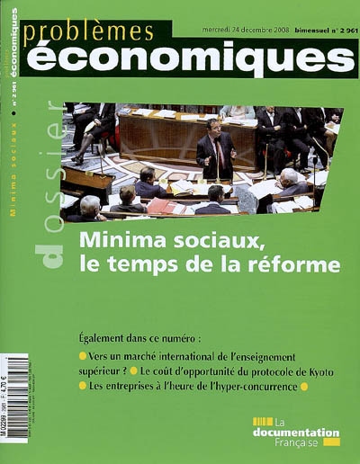 Problèmes économiques, n° 2961. Minima sociaux, le temps de la réforme