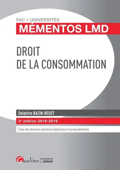 Droit de la consommation : 2018-2019