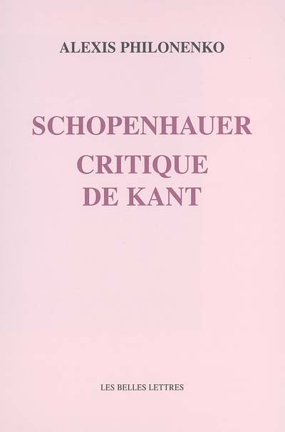 Schopenhauer, critique de Kant