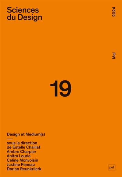 Sciences du design, n° 19....