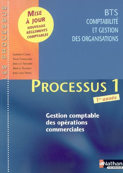 Processus 1, 1re année BTS comptabilité et gestion des organisations : gestion comptable des opérations commerciales