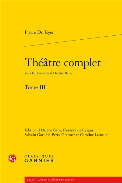 Théâtre complet. Vol. 3