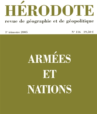 hérodote, n° 116. armées et nations