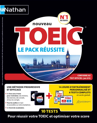 Nouveau TOEIC : le pack réussite : 10 tests