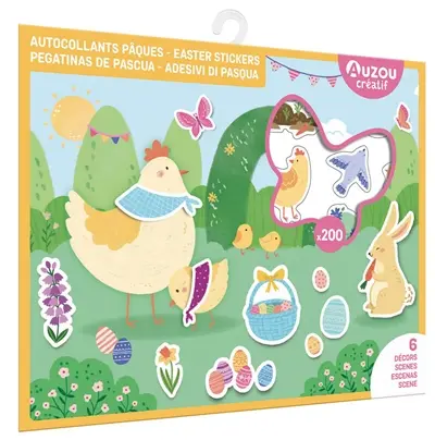 200 autocollants Pâques. 200 Easter stickers. 200 pegatinas de Pascua
