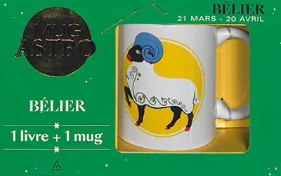 Bélier : 21 mars-20 avril : 1 livre + 1 mug