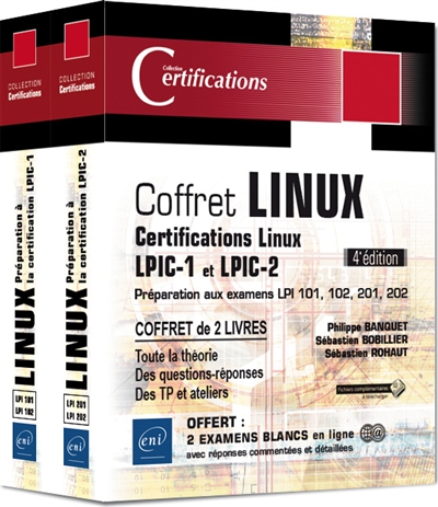 Coffret Linux : certifications Linux LPIC-1 et LPIC-2 : préparation aux examens LPI 101, 102, 201, 202