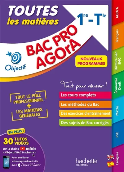 Toutes les matières bac pro Agora, 1re, terminale : nouveaux programmes