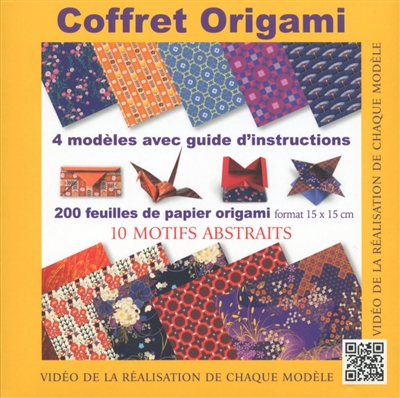 Coffret origami : 10 motifs abstraits : 4 modèles avec guide d'instructions