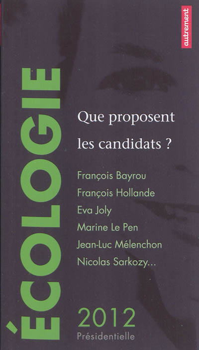 Ecologie : que proposent les candidats ? : François Bayrou, François Hollande, Eva Joly, Marine Le Pen, Jean-Luc Mélenchon, Nicolas Sarkozy...