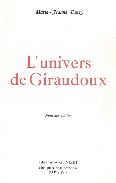 L'univers de Giraudoux