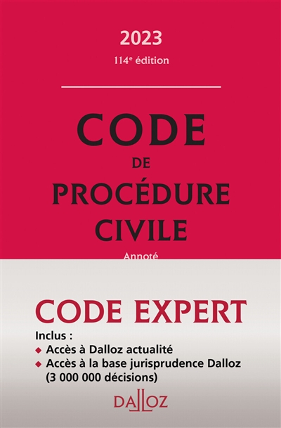 Code de procédure civile 2023 - Expert