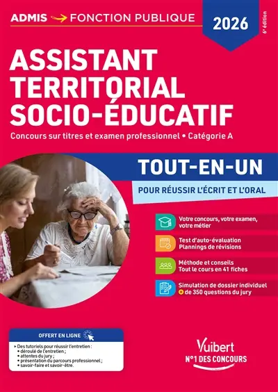 Assistant territorial socio-éducatif : concours sur titres et examen professionnel, catégorie A, tout-en-un : concours 2026 Assistant territorial socio-éducatif : concours sur titres et examen professionnel, catégorie A, tout-en-un : concours 2026