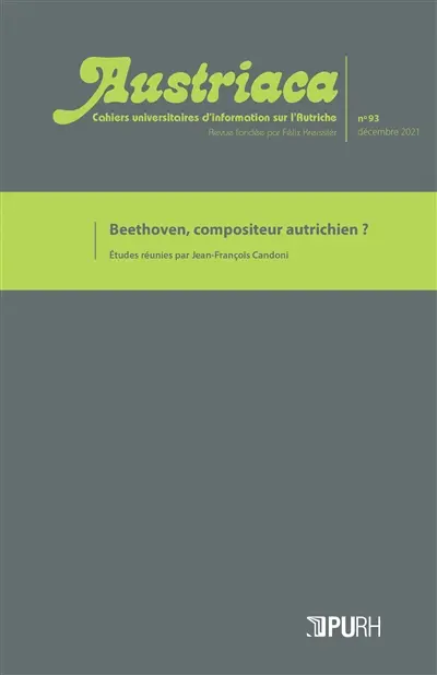 Austriaca, n° 93. Beethoven, compositeur autrichien ?