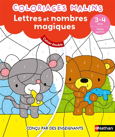 Lettres et nombres magiques, 3-4 ans, petite section : cahier double