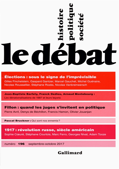 Débat (Le), n° 196
