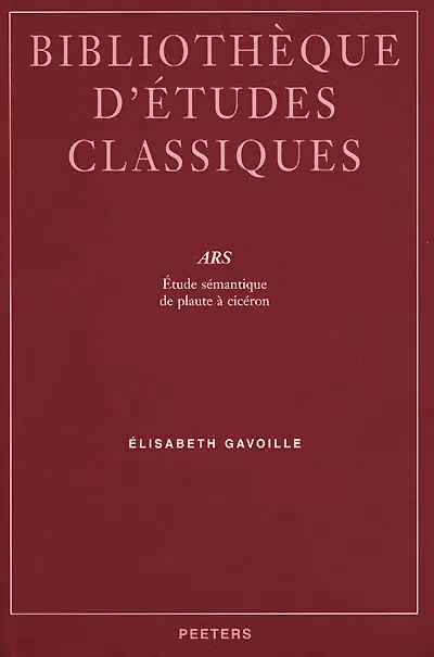 Ars : étude sémantique de Plaute à Cicéron
