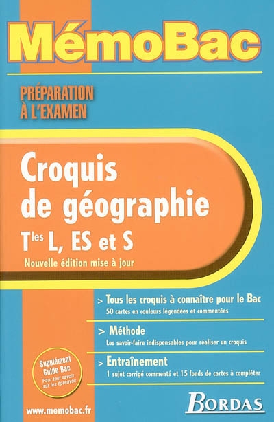 Croquis de géographie, Tles L, ES et S