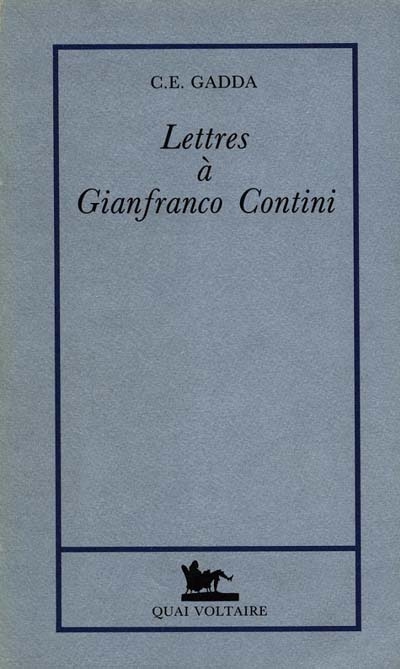 Lettres à Gianfranco Contini