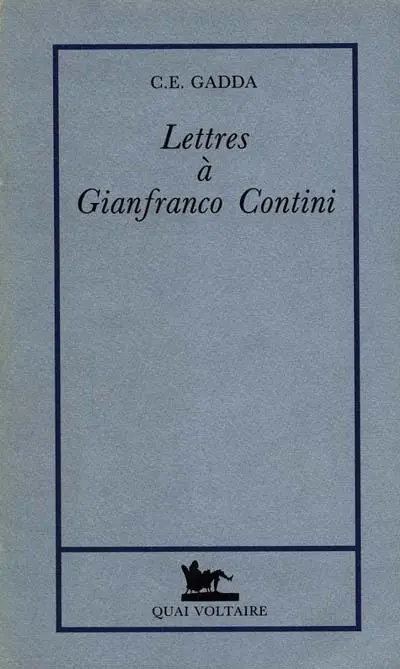 Lettres à Gianfranco Contini
