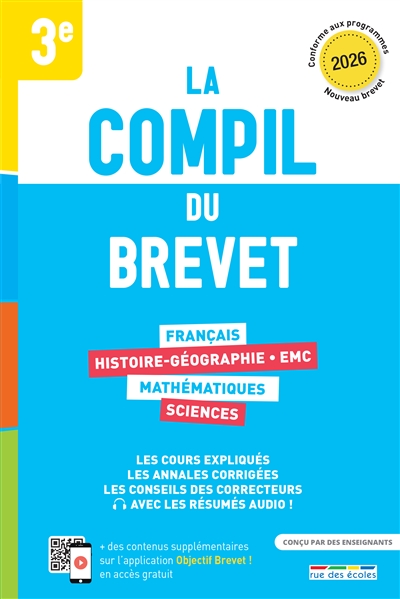 La compil du brevet 3e : 2026, conforme aux programmes