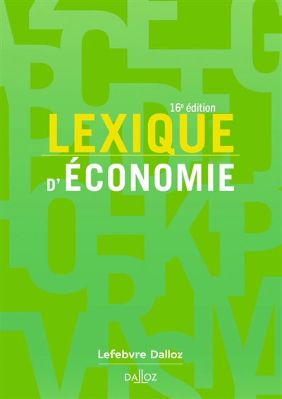 Lexique d'économie : 2024