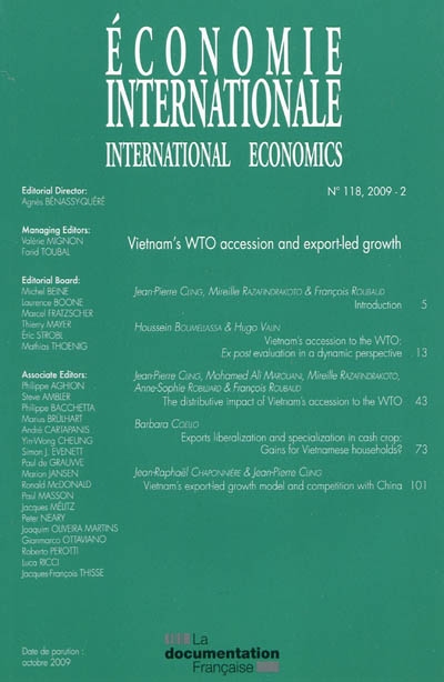 Economie internationale, n°...