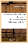 Mémoires de Rivarol , avec des notes et des éclaircissements historiques, (Ed.1824)